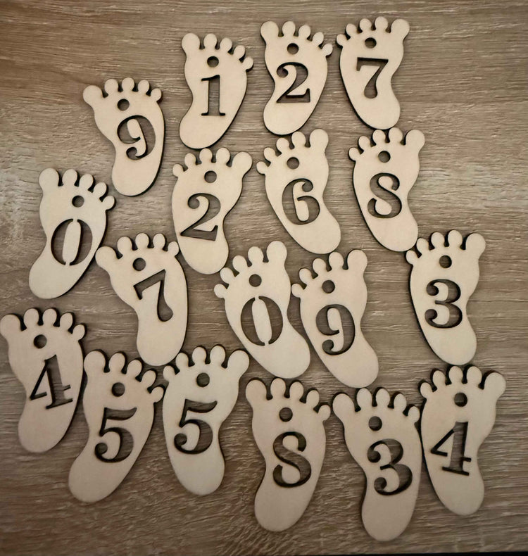 Compte à Rebours Grossesse en Bois – Cadeau Personnalisé Unique pour Future Maman - Douce gravure