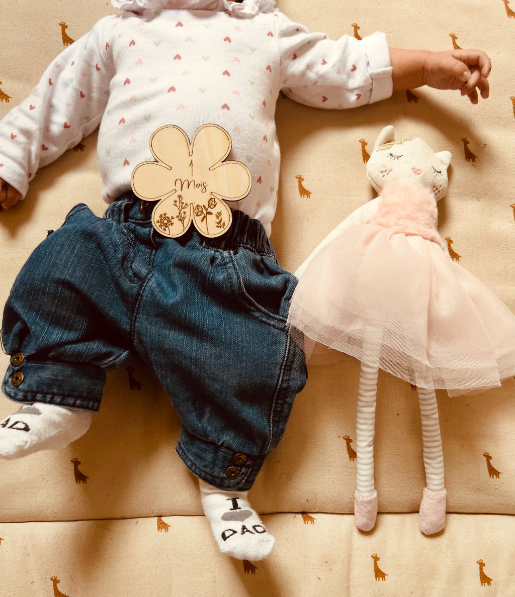 Cartes Étapes Bébé Personnalisables – 1 Mois à 1 An