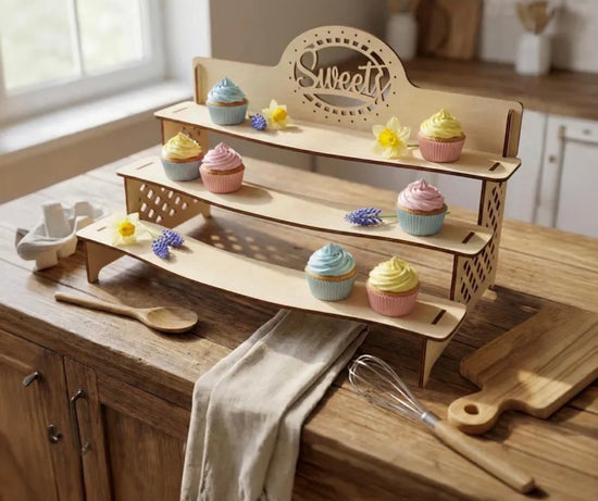 Support à cupcakes en bois – Présentoir décoratif