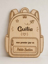 Pancarte Rentrée Scolaire Personnalisée - Douce gravure